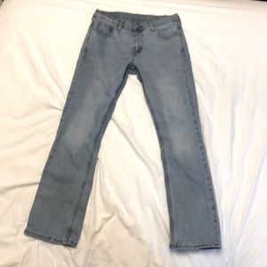 Levi’s light wash 527 jeans.